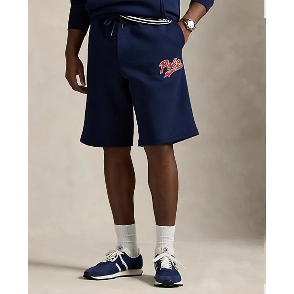 Polo Ralph Lauren Navy Blue Fleece Elastic Waste Shorts Stitched Logo Men's 3XB